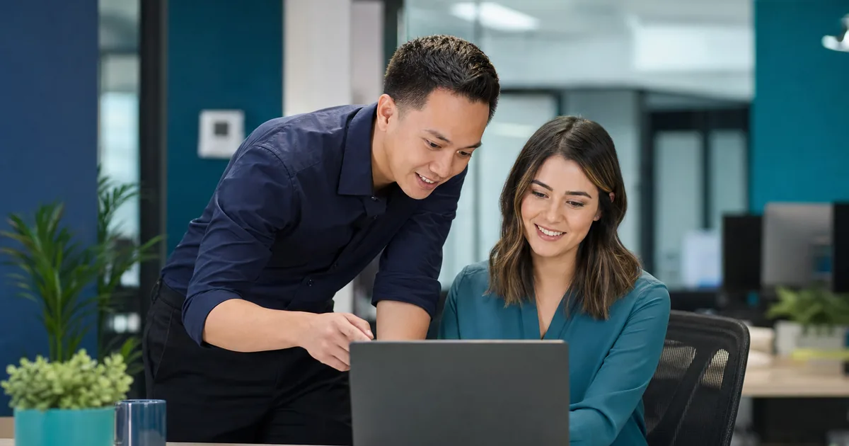 A North West small business team working productively with reliable IT